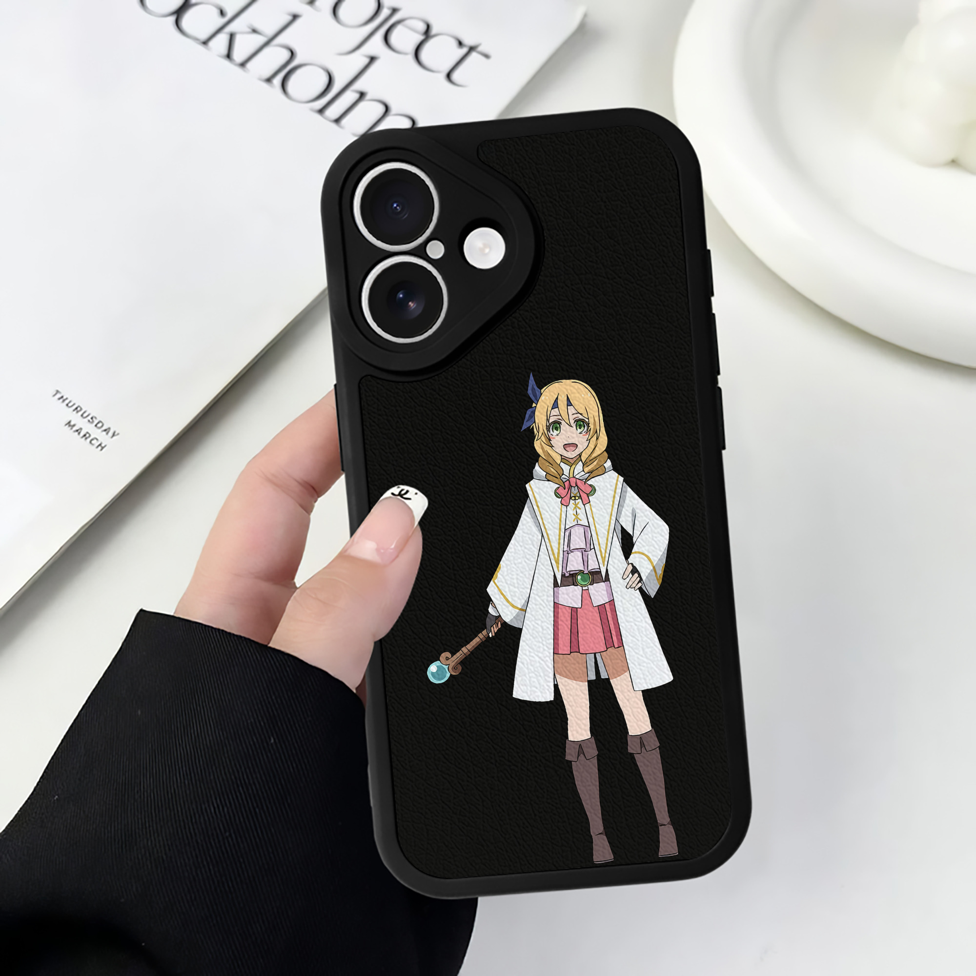 （画像用） 転スラ Regarding Reincarnated to Slime 【iPhone 16シリーズ対応】シリコンスマホケース（レザー調） 材質：シリコン